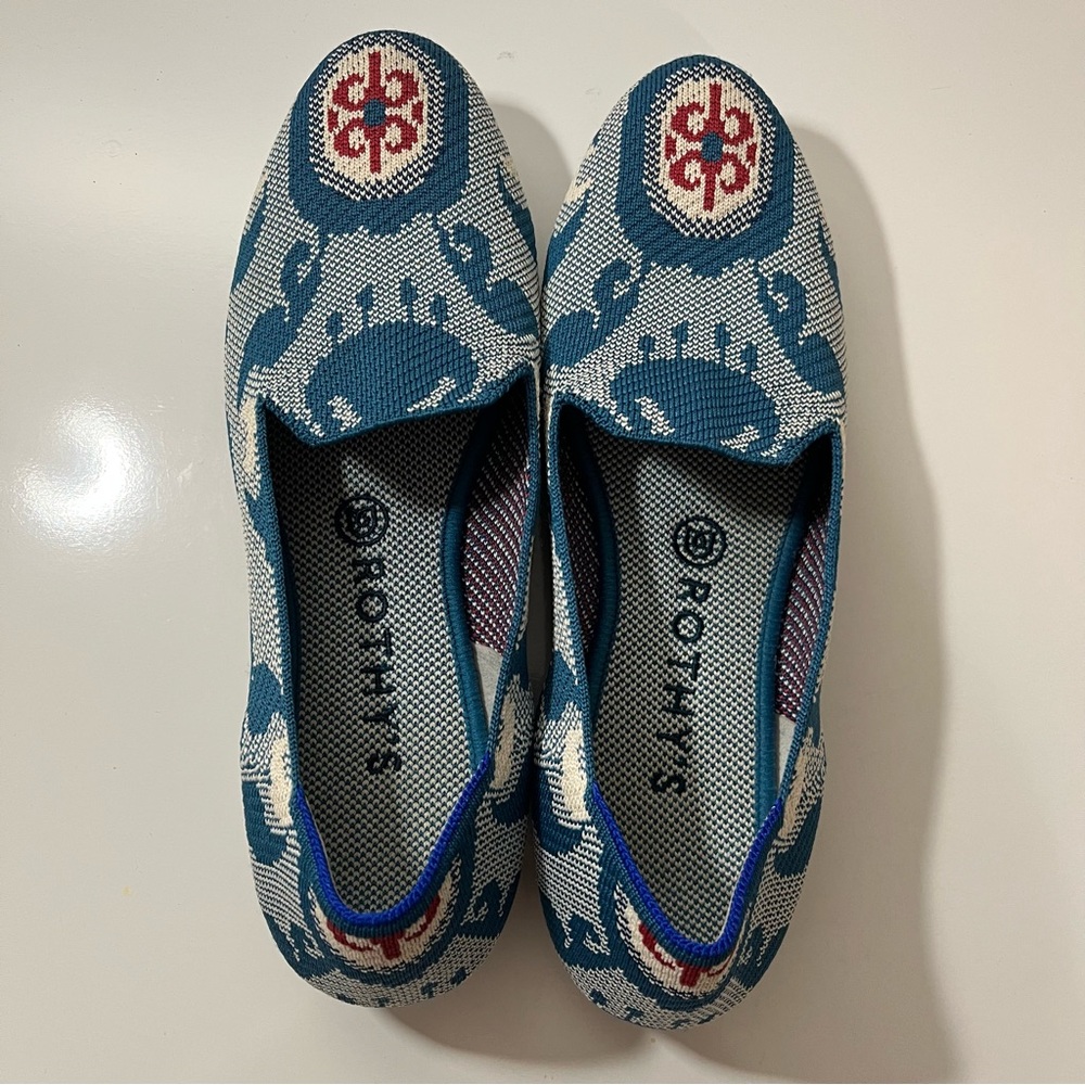 RARE Rothy's Moroccan Blue Loafers